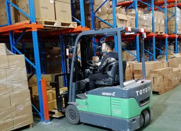 仓储仓库钢制重型货架用什么叉车？