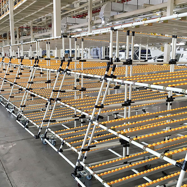 精益管货架线棒流利条货架物料周转车 精益管货架线棒流利条货架物料周转车